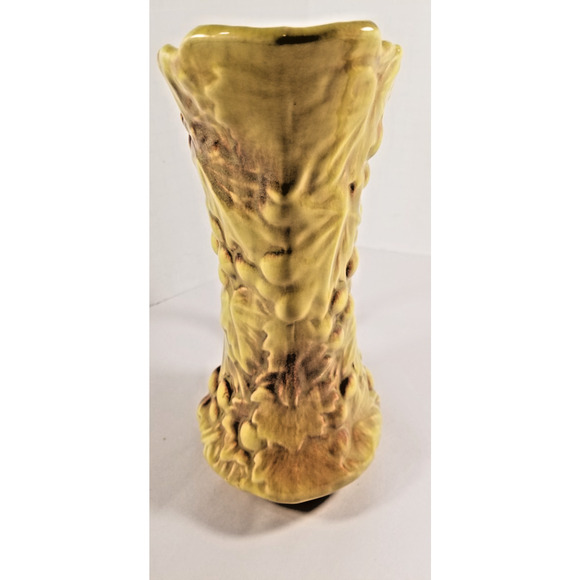 Golden Grapes & Woodland Whispers — Vintage Grapevine McCoy Pitcher Vase 9 1/2" - Picture 4 of 9